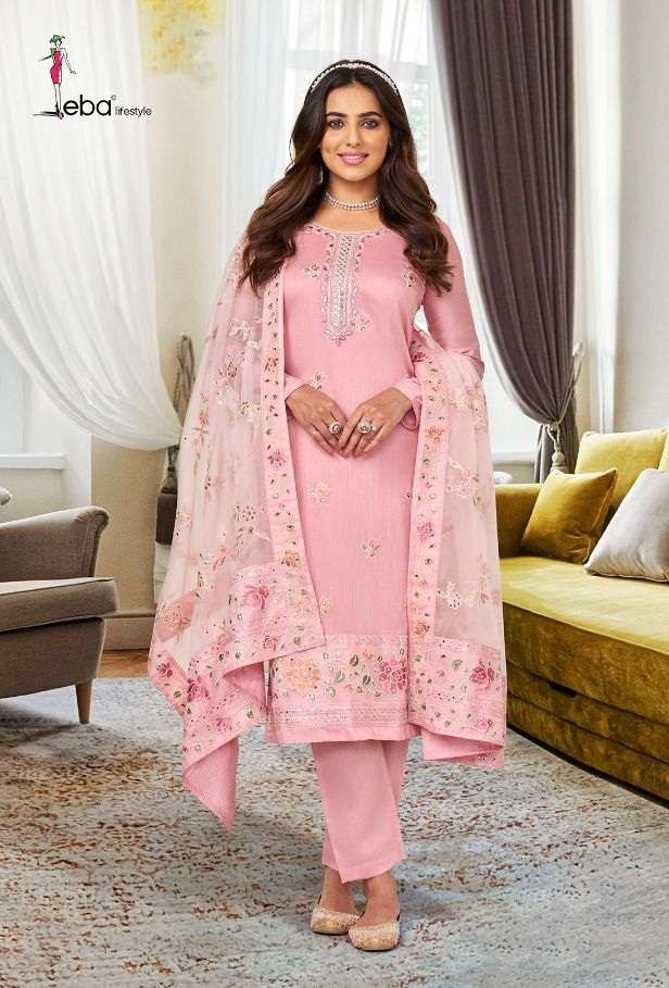 EBA Lifestyles Launch Pure Viscose Silk With Heavy Embroidery Salwar Suit With Heavy Embroidery Organza Dupatta