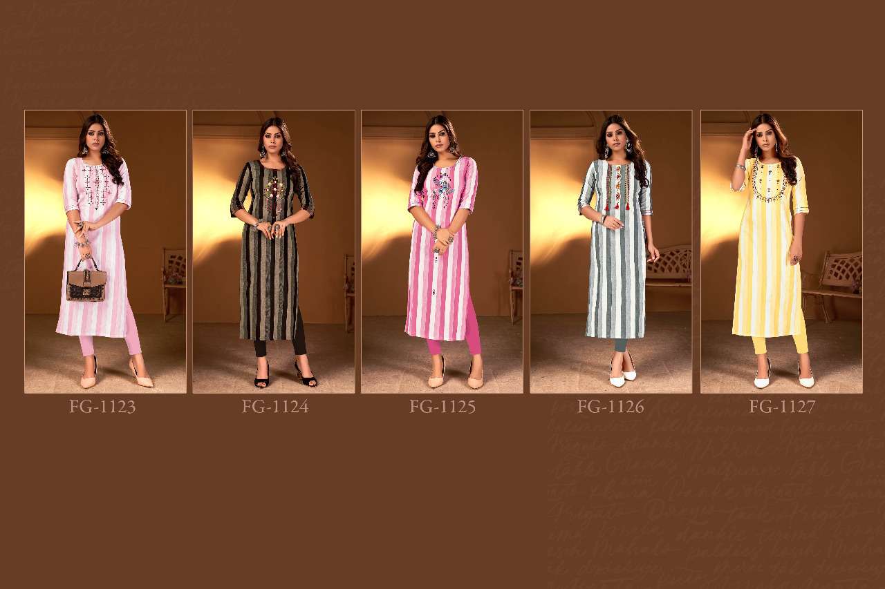 Fashion Galleria Present Juliette Vol-01 Pure Cotton Straight Kurtis Hand Embroidery Work On Wholesale