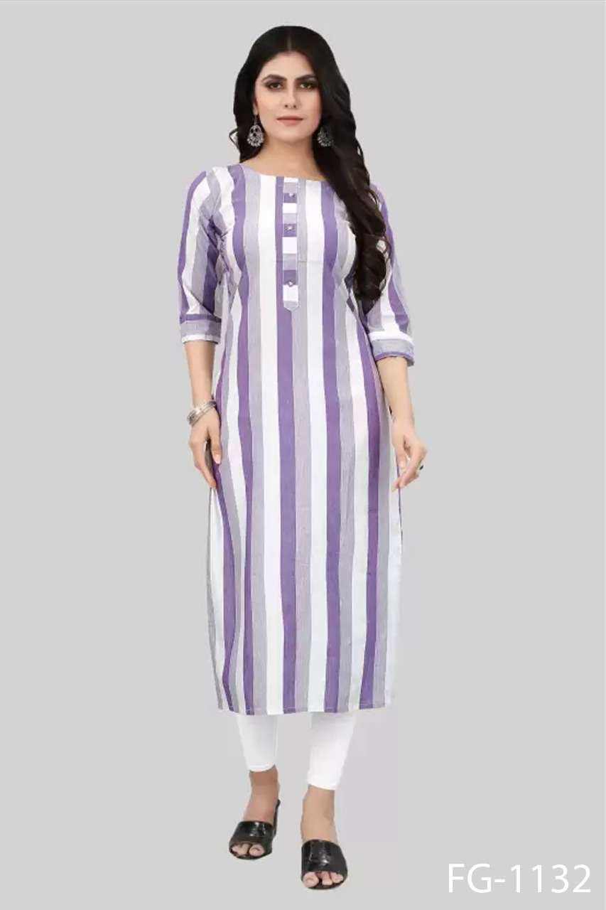 Fashion Galleria Present  Krisha - Vol-16 Stylish Pure Cotton Straight Kurtis On Wholesale