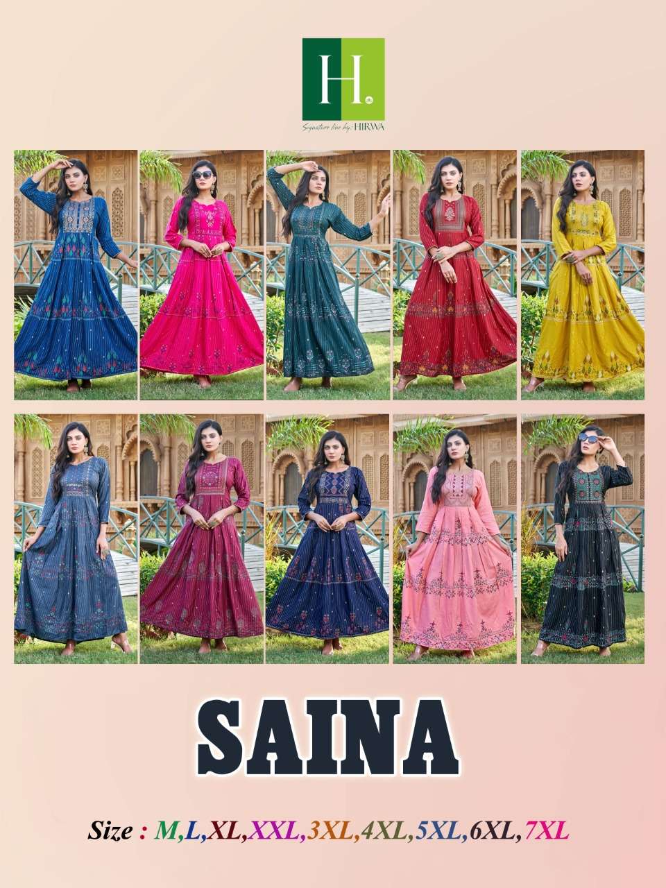  HIRWA Presents Its latest BACK NECK PATTERN STYLE Flare Kurti on  Wholesale