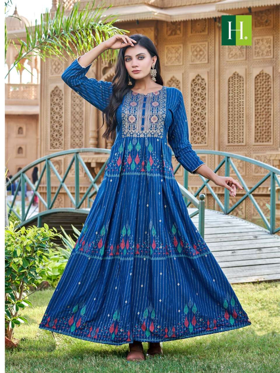 HIRWA Presents Its latest BACK NECK PATTERN STYLE Flare Kurti on  Wholesale