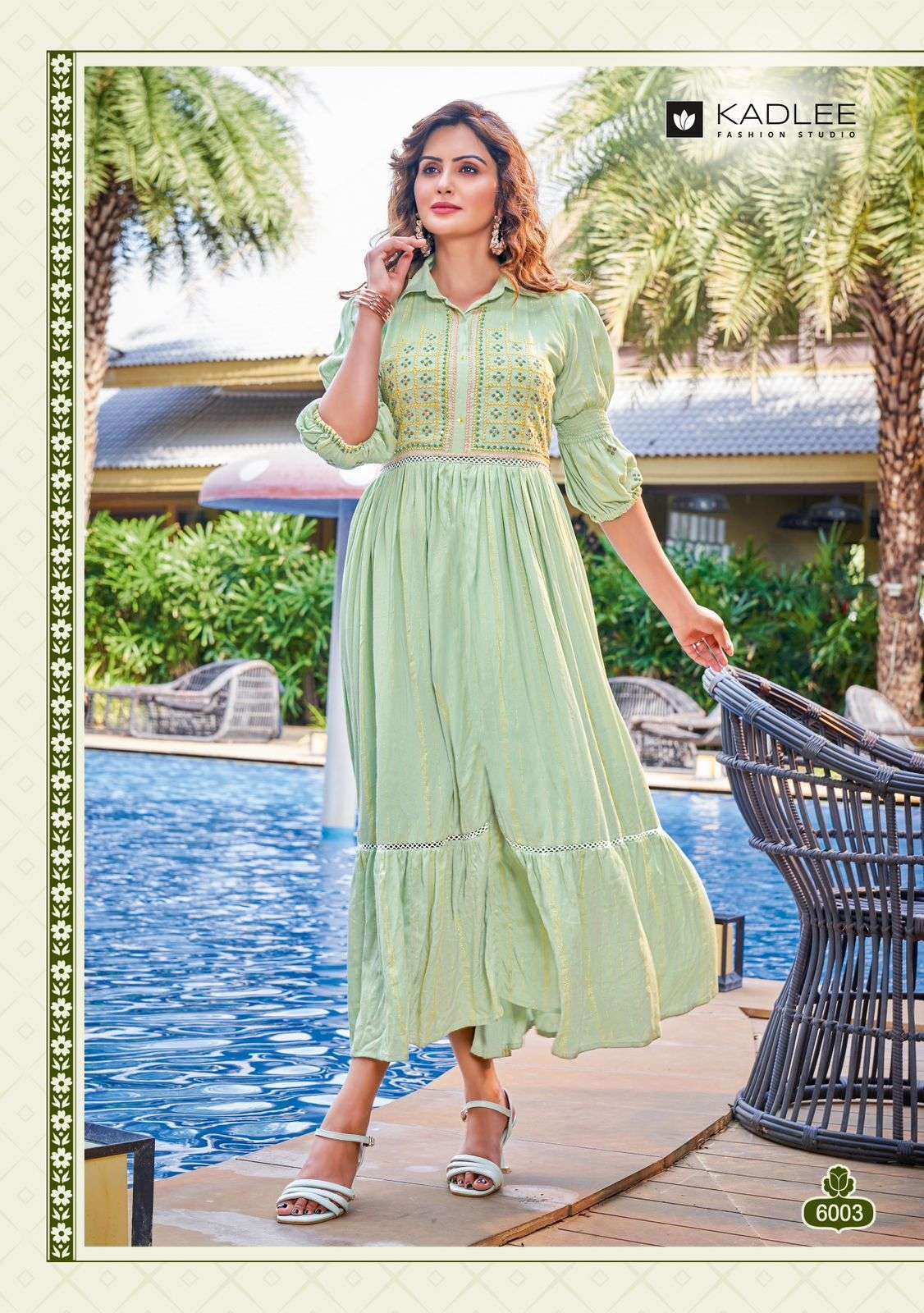 KADLEE PRESENT JENNIFER  STYLISH KURTI ON VISCOSE RAYON 