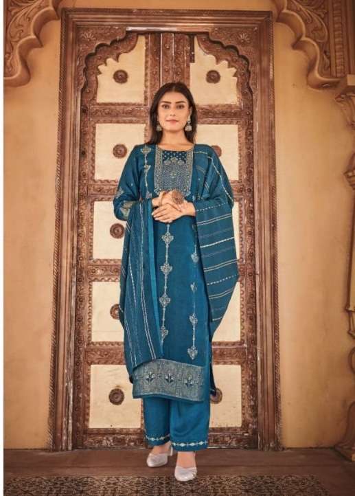 KALAROOP BY KAJREE HAS PRESENT ERIKA ON PURE JACQUARD WITH FANCY  WEAVING ON WHOLESALE