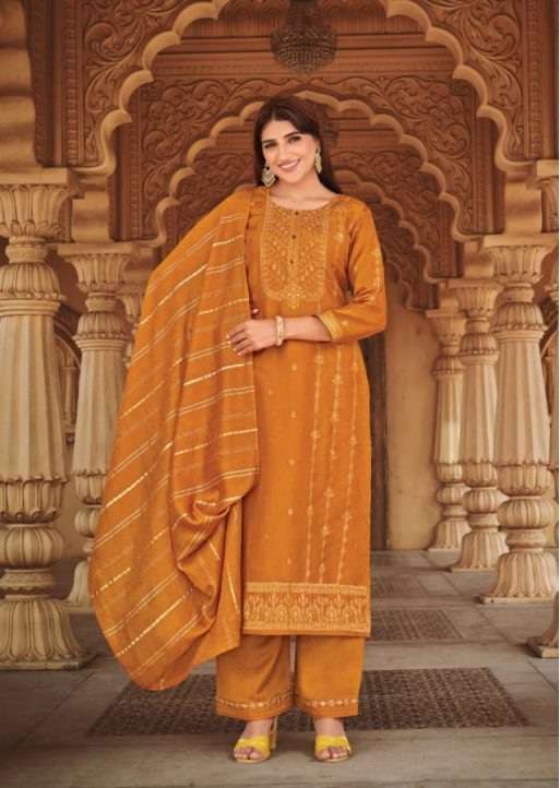 KALAROOP BY KAJREE HAS PRESENT ERIKA ON PURE JACQUARD WITH FANCY  WEAVING ON WHOLESALE