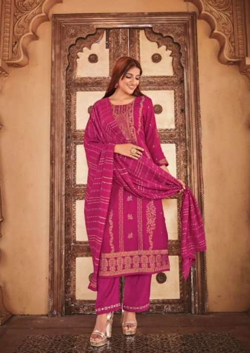 KALAROOP BY KAJREE HAS PRESENT ERIKA ON PURE JACQUARD WITH FANCY  WEAVING ON WHOLESALE