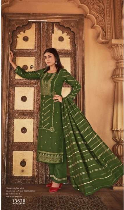 KALAROOP BY KAJREE HAS PRESENT ERIKA ON PURE JACQUARD WITH FANCY  WEAVING ON WHOLESALE