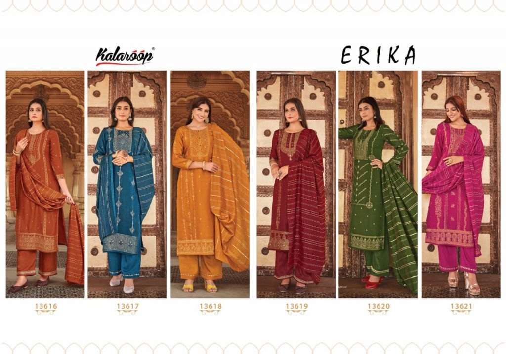 KALAROOP BY KAJREE HAS PRESENT ERIKA ON PURE JACQUARD WITH FANCY  WEAVING ON WHOLESALE
