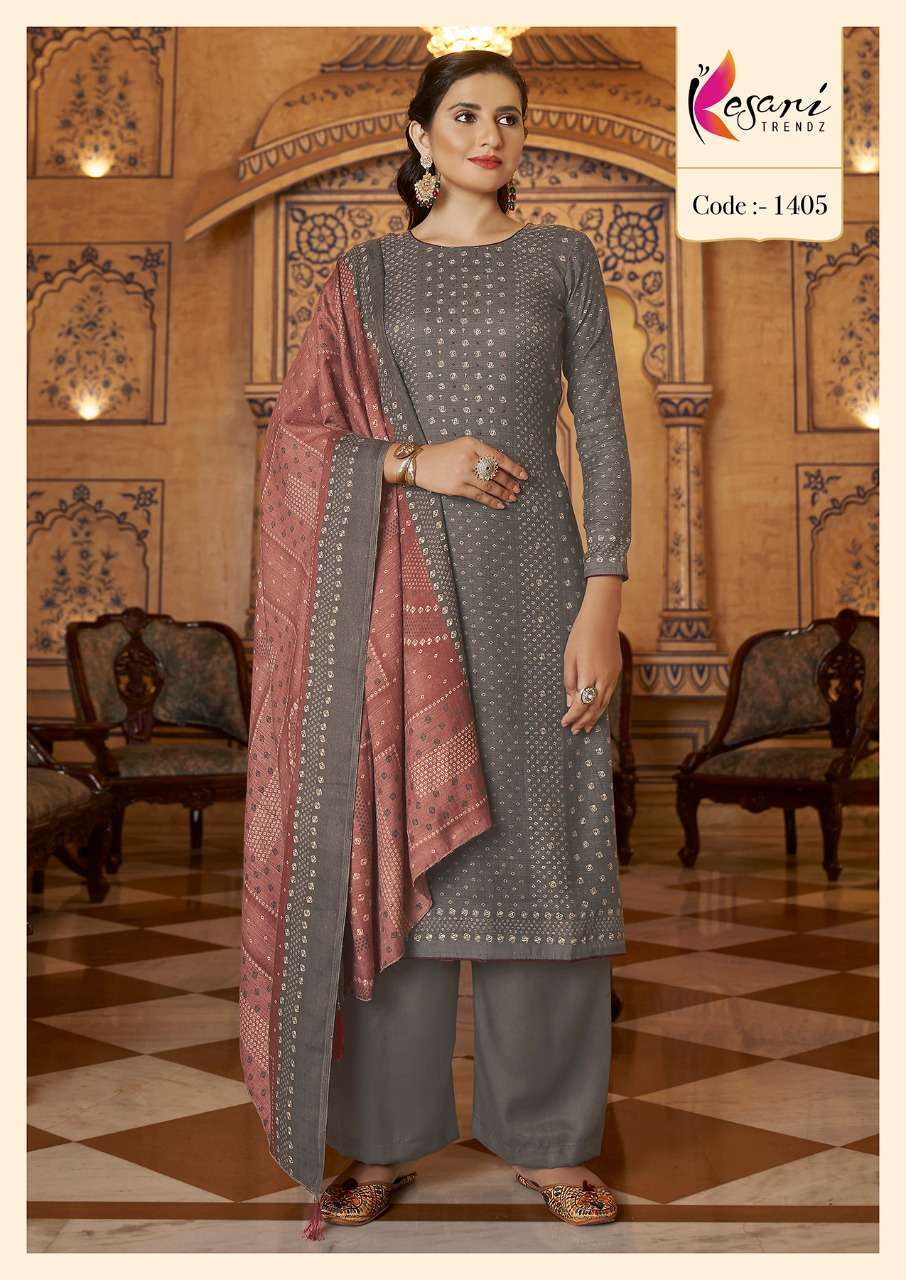 KESARI TRENDZ Launched Dooby Pashmina Print with Katha Work With  Shawl Dupata