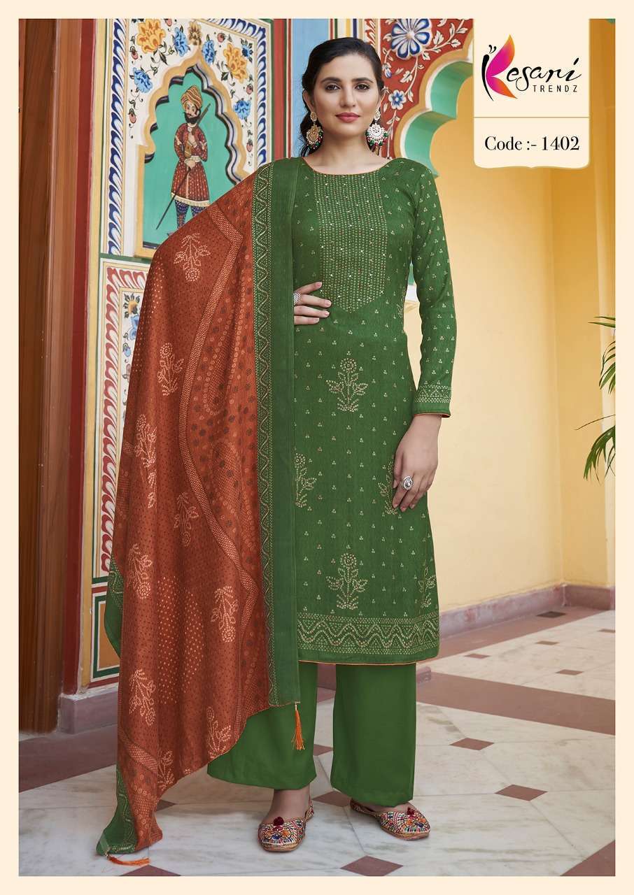 KESARI TRENDZ Launched Dooby Pashmina Print with Katha Work With  Shawl Dupata