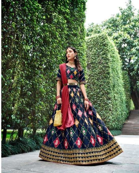 Kf Present Bridesmaid VOL 26 New Exclusive Designer Lehenga And Blouse Fabric Is Silver On Wholesale