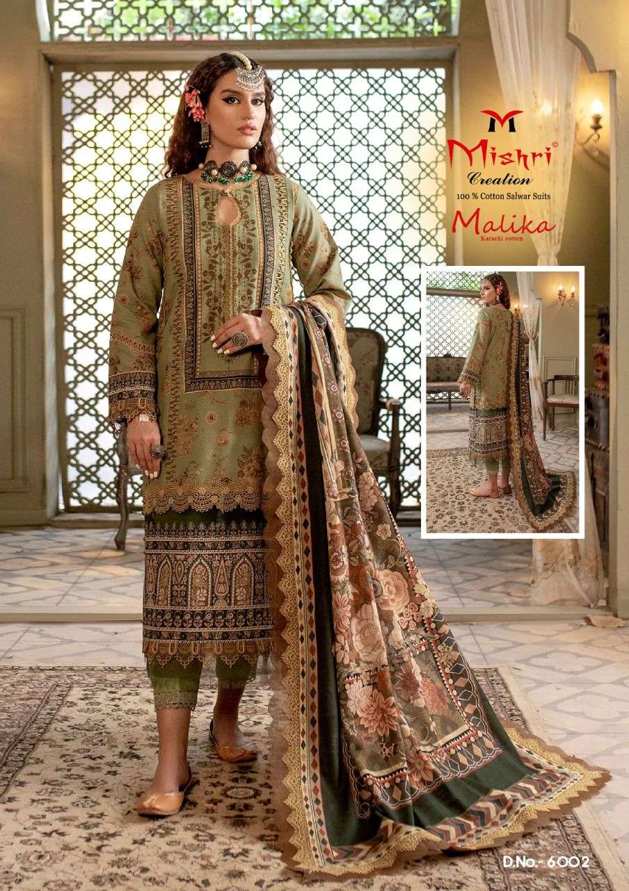 MISHRI PRESENT MALLIKA -6  IN HEAVY PURE COTTON KARACHI STYLE DESIGNER SALWAR SUIT