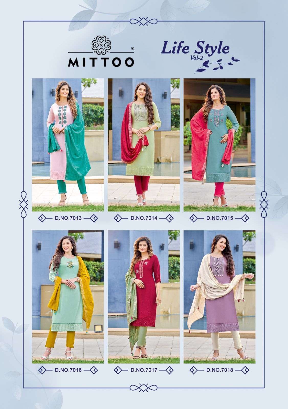 Mittoo Life Style Vol 2 Kurti pent with supatta Pair
