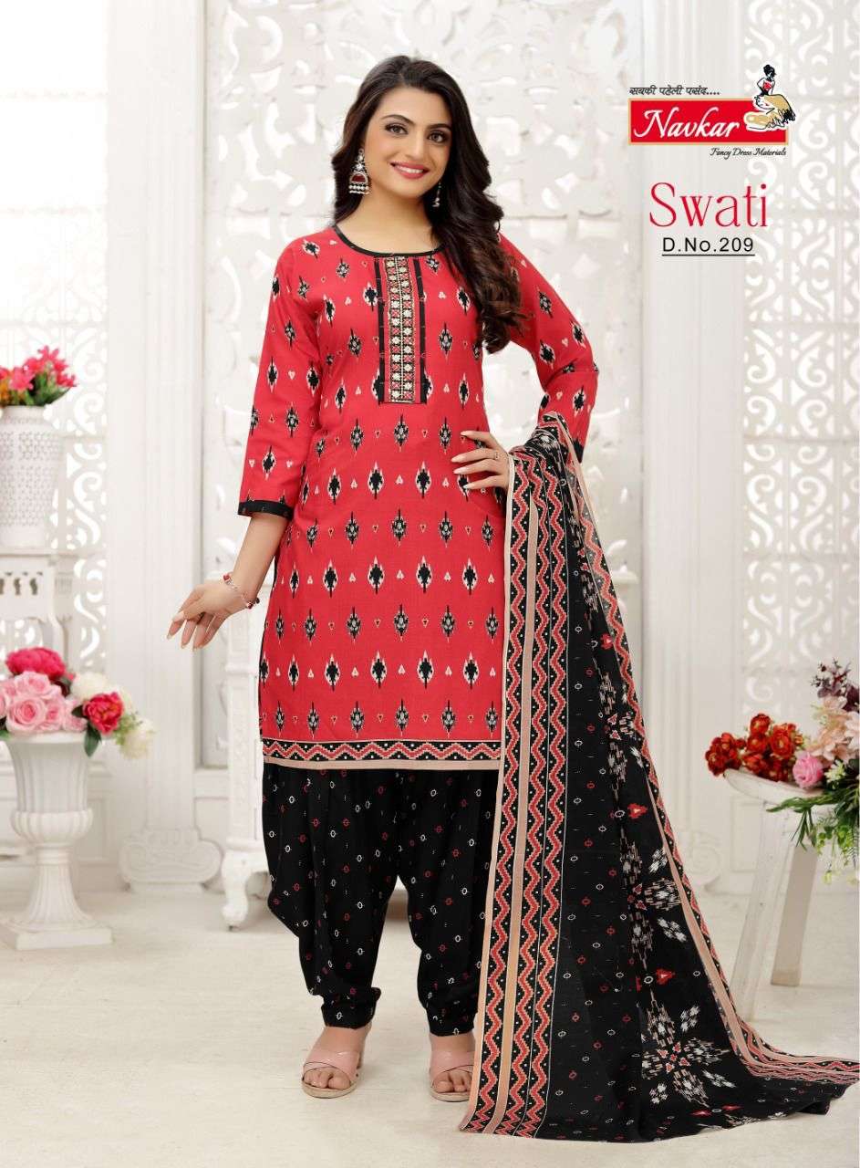 Navkar Present Swati VOL2 Neck Embroidery Work Sikvans Work Patiyala With Duptta On Wholesale