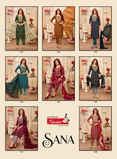 Navkar Sana Fancy Kurti With Bottom Dupatta Collection On Wholesale