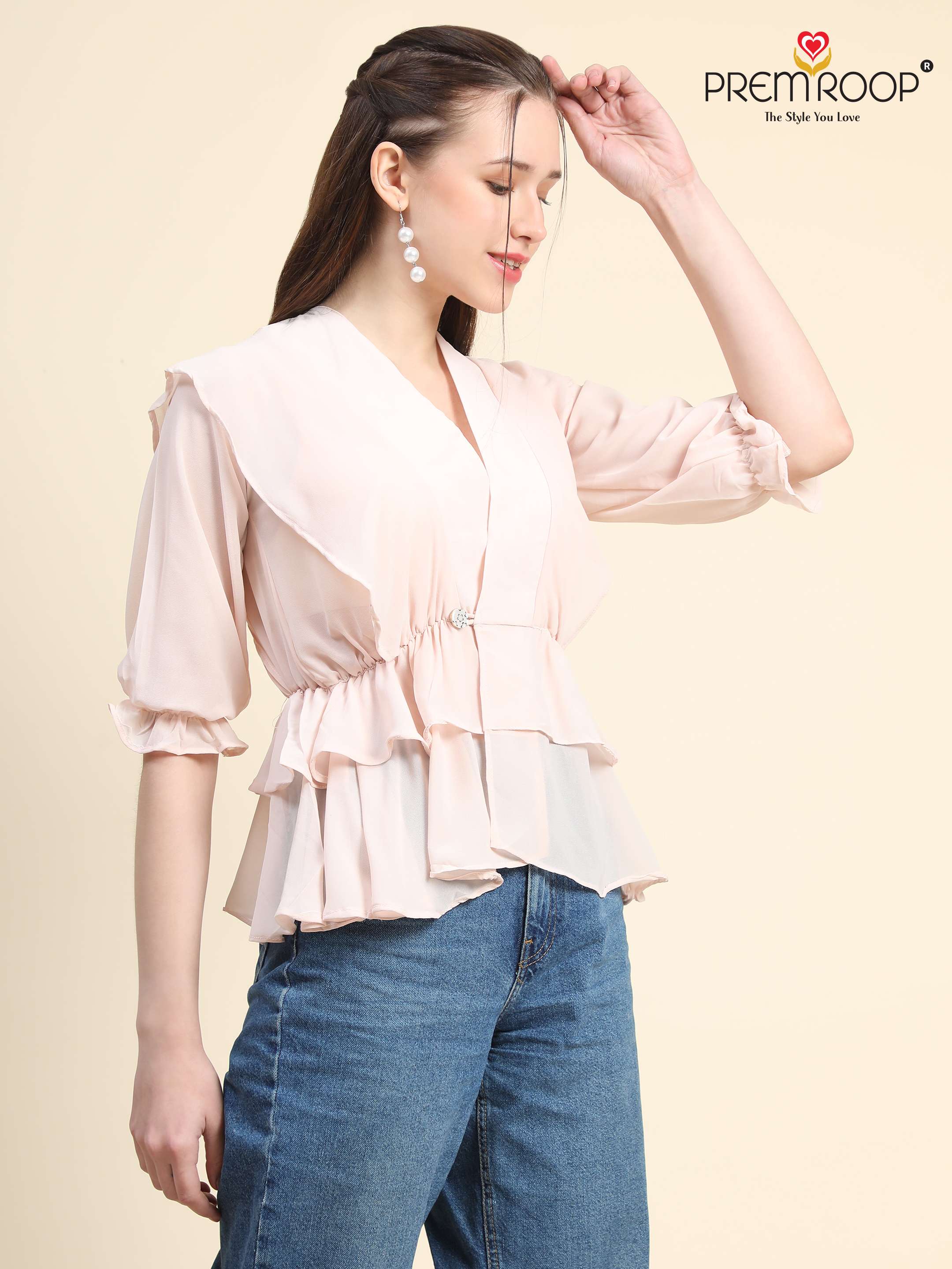 Premroop Present Stylish Western Tops On Wholesale 