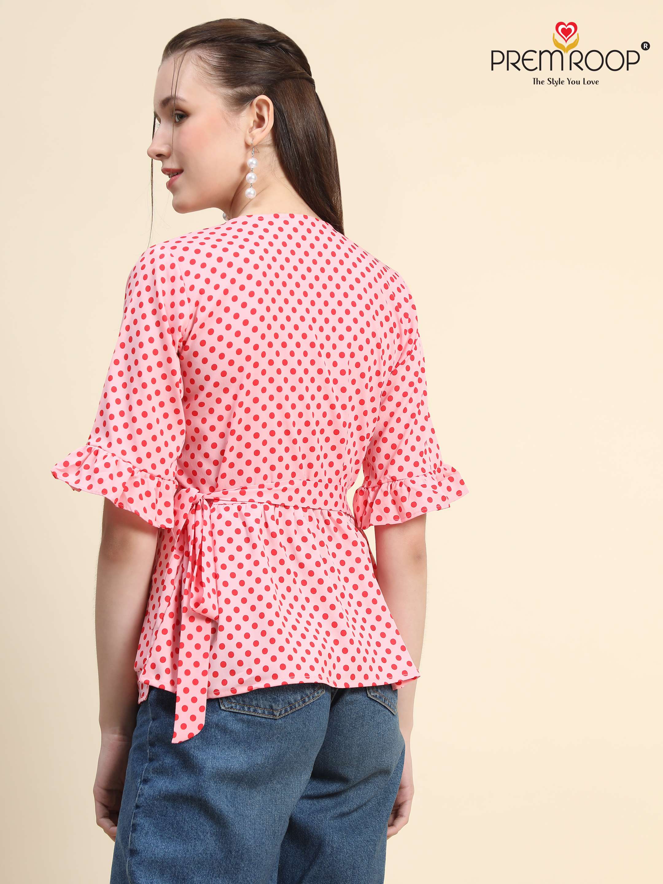 Premroop Stylish Printed  Western Top On Wholesale