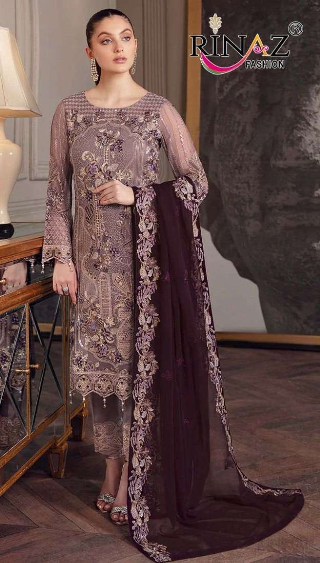 RINAZ FASHION LAUNCHED  MINHAL VOL 6  ON FAUX GEORGETT WITH NAZMEEN EMBROIDERY DUPATTA