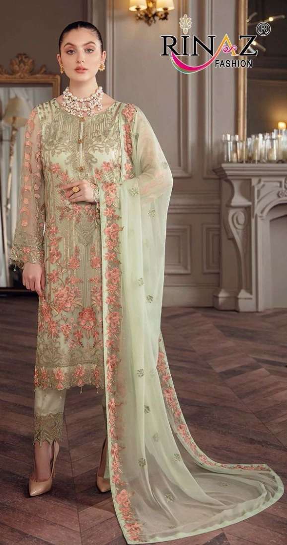 RINAZ FASHION LAUNCHED  MINHAL VOL 6  ON FAUX GEORGETT WITH NAZMEEN EMBROIDERY DUPATTA