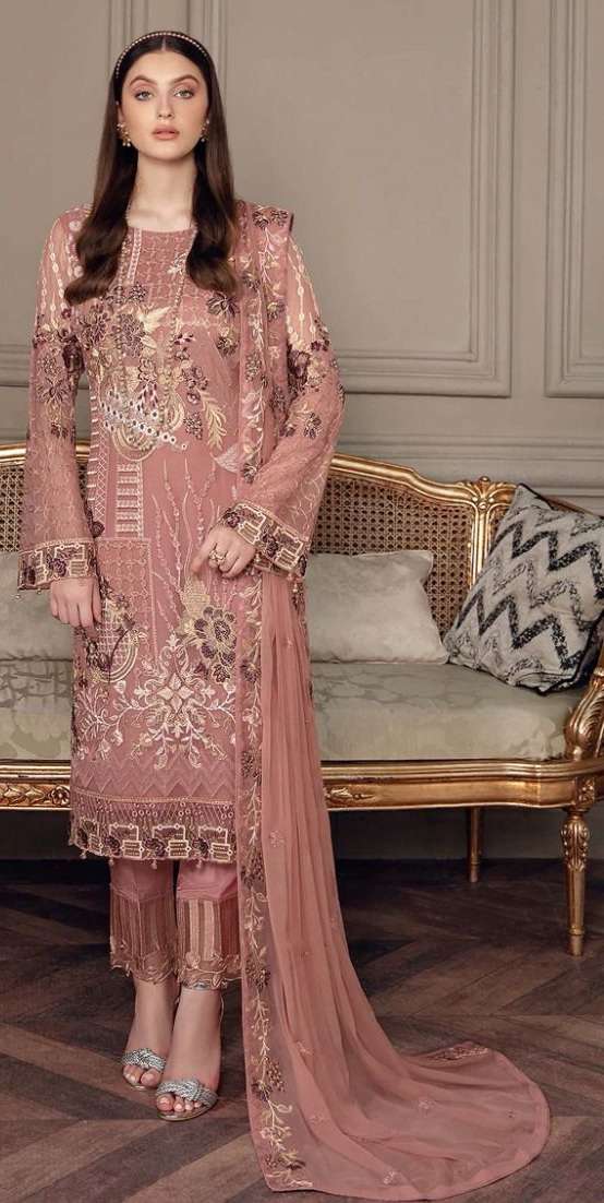 RINAZ FASHION LAUNCHED  MINHAL VOL 6  ON FAUX GEORGETT WITH NAZMEEN EMBROIDERY DUPATTA