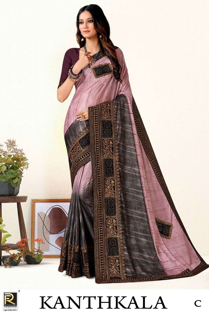 RONISHA PRESENT WHOLESALE CATLOGUE ON DESIGNER SAREE