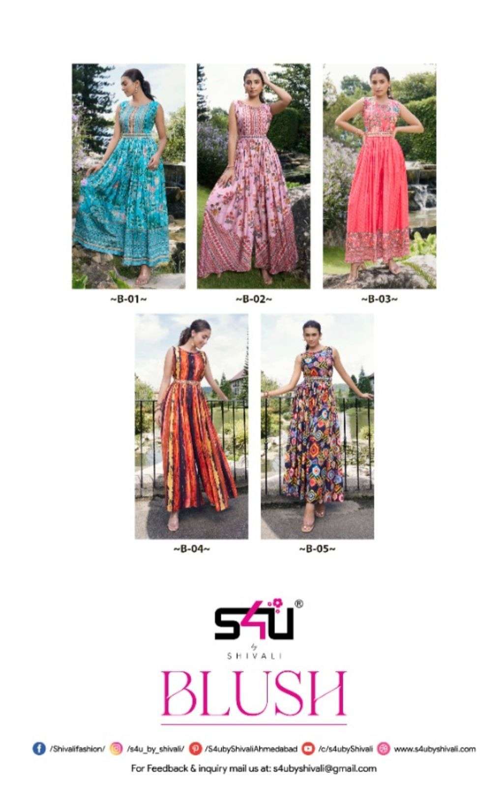 S4U presents Blush Western Kurtis Catalog