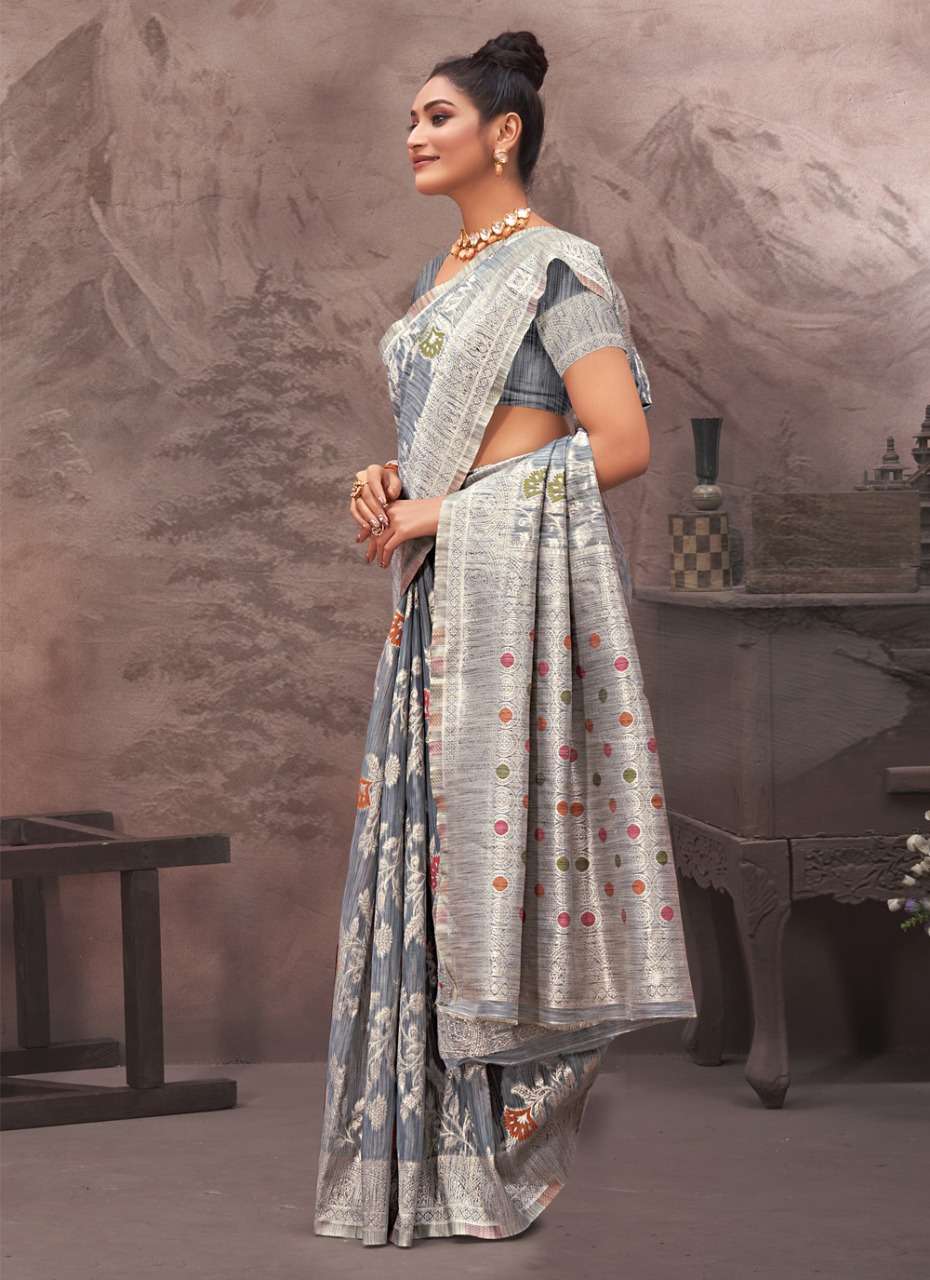 Sangam Present Exclusively Cotton Silk Saree ON Rich Pallu Wooven Work 