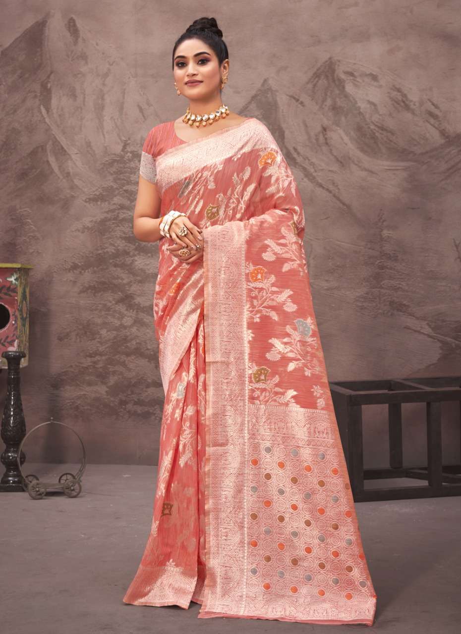 Sangam Present Exclusively Cotton Silk Saree ON Rich Pallu Wooven Work 