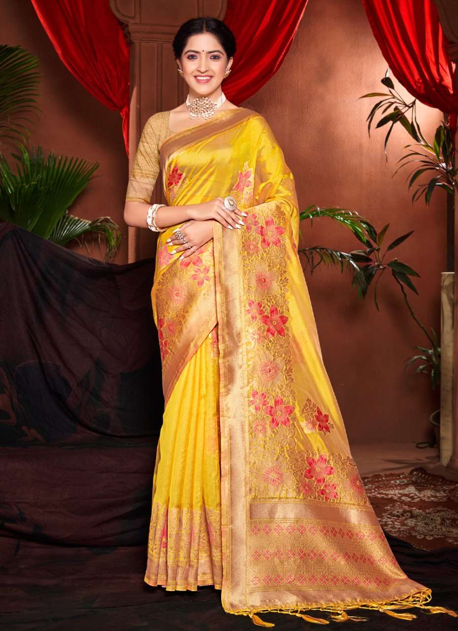 SANGAM PRINTS  PRESENT NEW DEEPKALA A HEAVY SILK SAREE ON WHOLESALE WITH WOVEN WORK