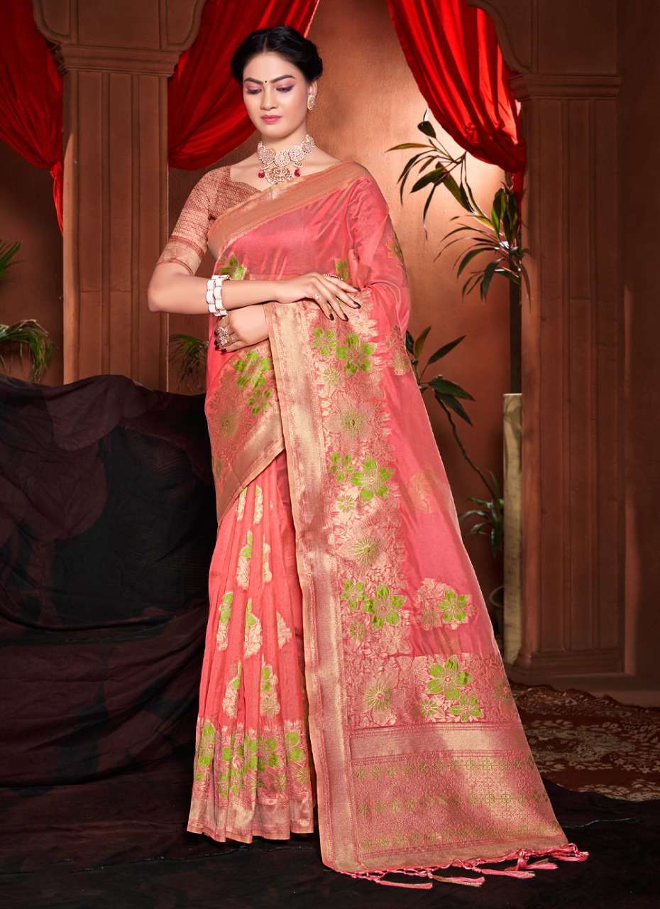 SANGAM PRINTS  PRESENT NEW DEEPKALA A HEAVY SILK SAREE ON WHOLESALE WITH WOVEN WORK