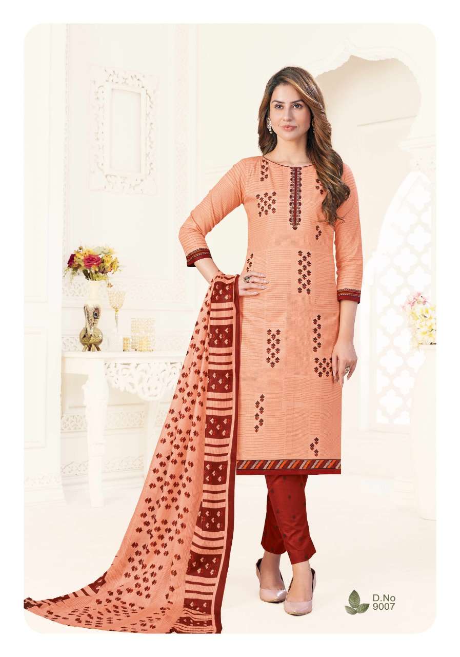 SC  Laadki Present Vol 9 Pure Cotton Dress Materials On Wholesale