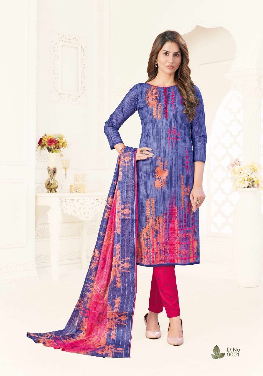 SC  Laadki Present Vol 9 Pure Cotton Dress Materials On Wholesale