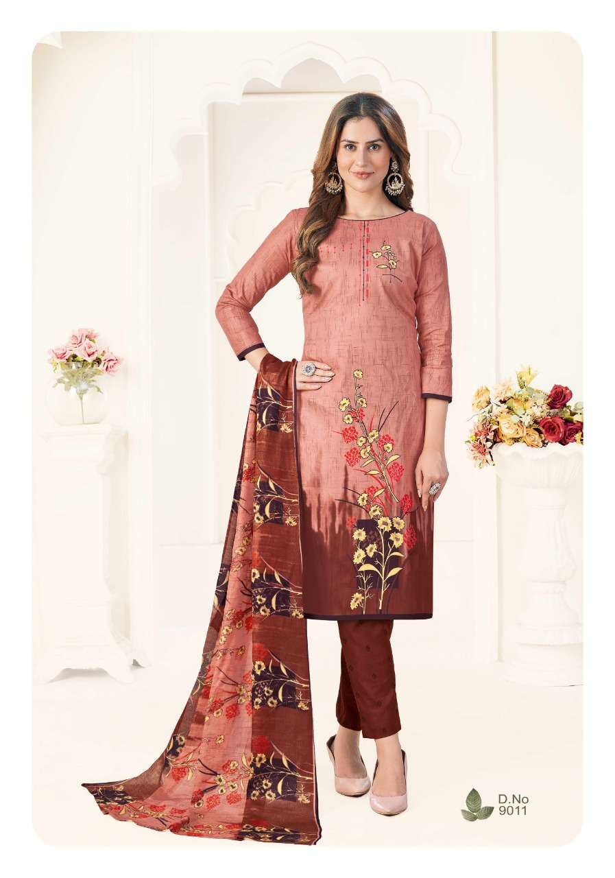 SC  Laadki Present Vol 9 Pure Cotton Dress Materials On Wholesale