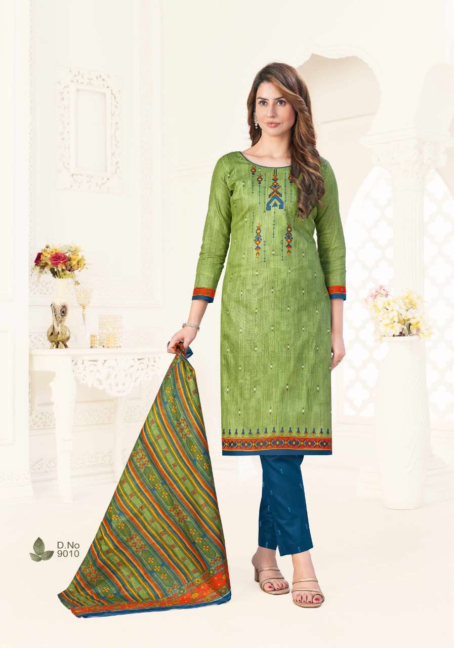 SC  Laadki Present Vol 9 Pure Cotton Dress Materials On Wholesale