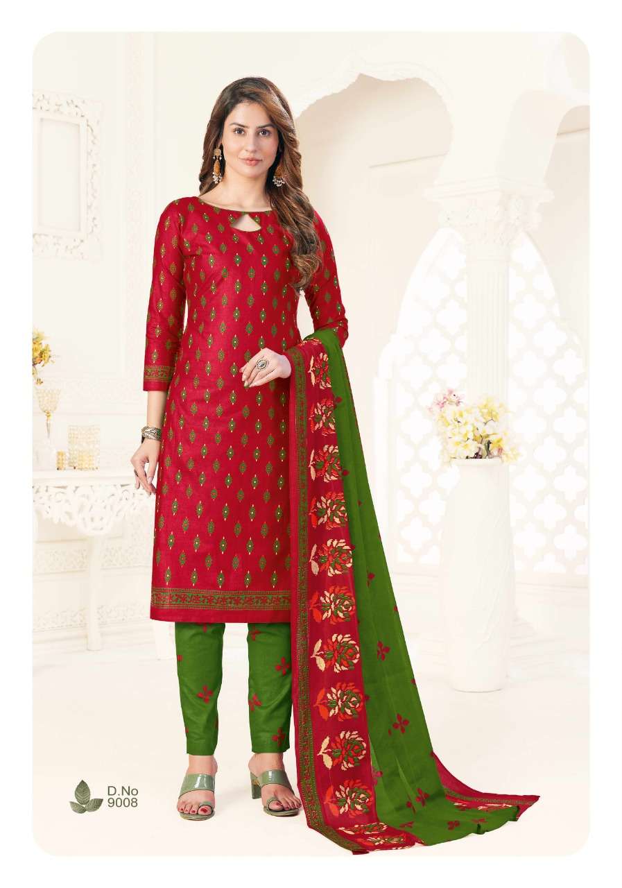 SC  Laadki Present Vol 9 Pure Cotton Dress Materials On Wholesale