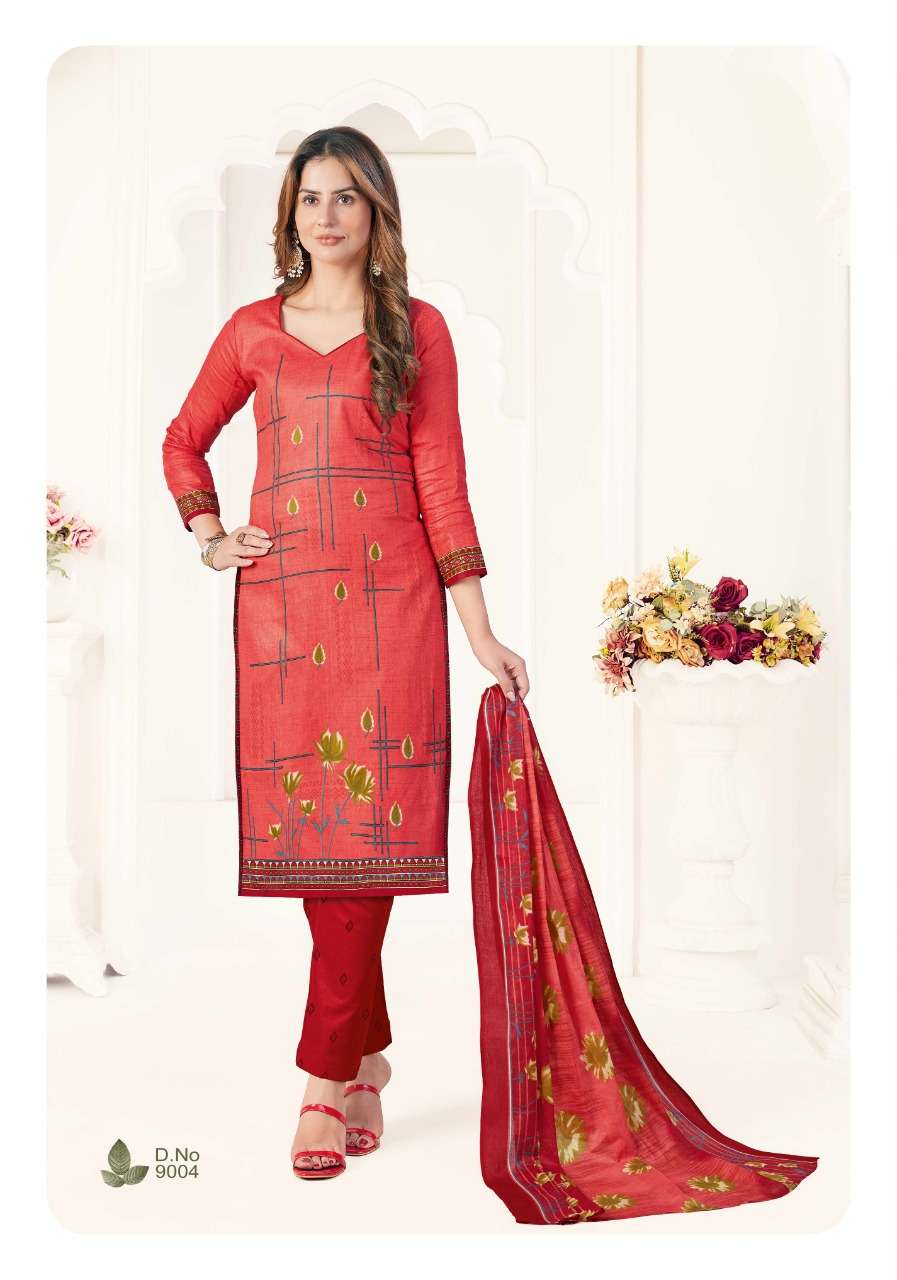 SC  Laadki Present Vol 9 Pure Cotton Dress Materials On Wholesale