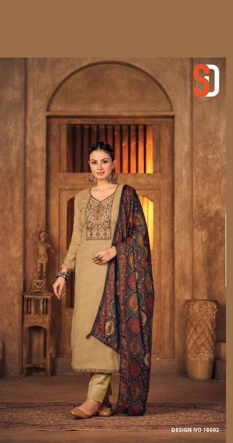 Shraddha Designer Present Vintage Winter On Pashmina With Stall Duppatta Printed With Tussal