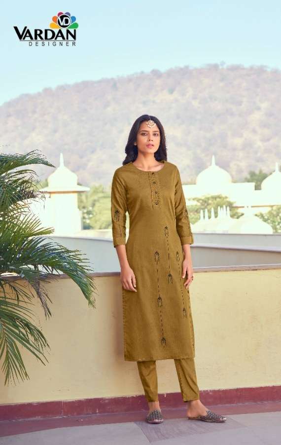Vardan Present Raahat - Vol-2 Roman Silk with embroidery work On Wholesale