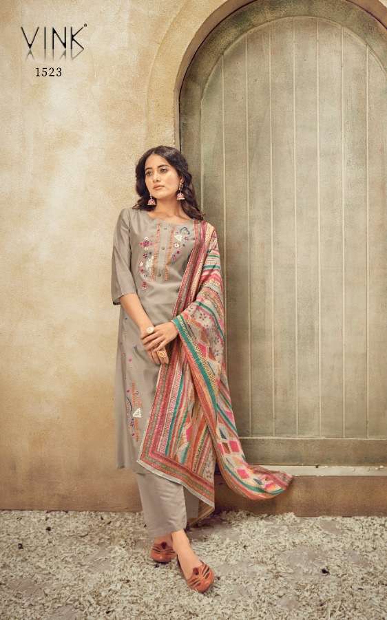 Vink Eternal Designer Kurti Pant With Dupatta On Wholesale