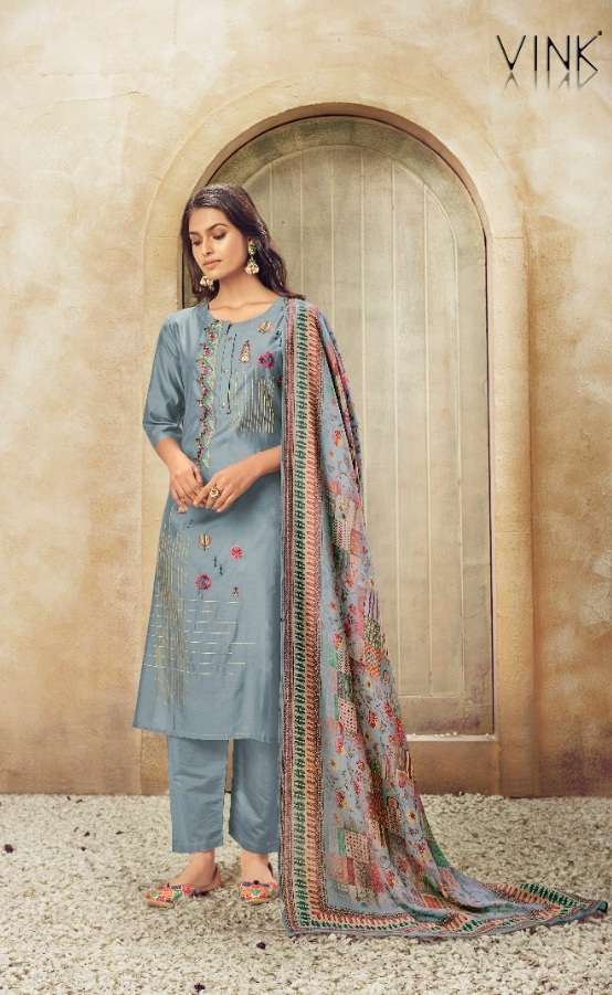 Vink Eternal Designer Kurti Pant With Dupatta On Wholesale