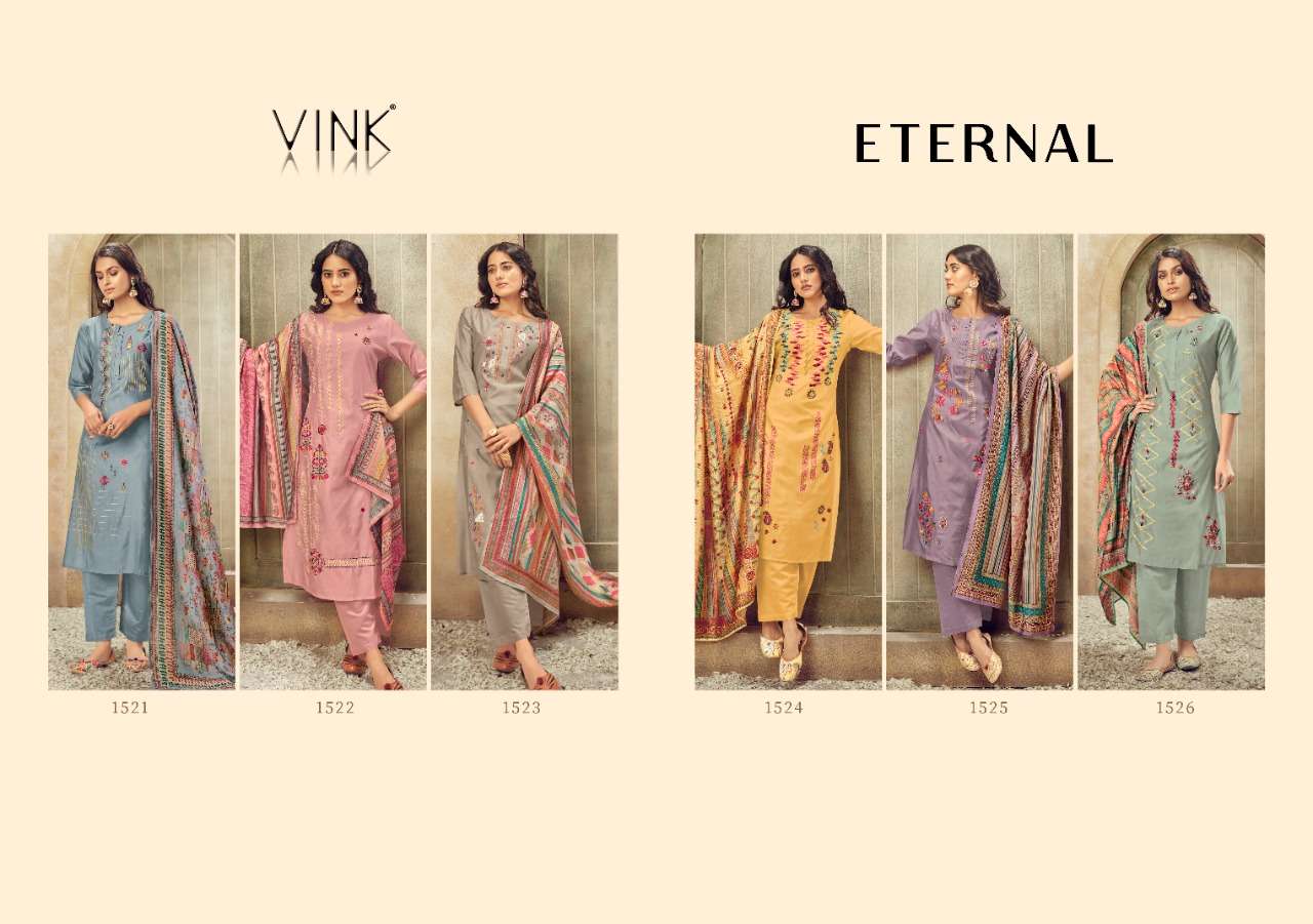 Vink Eternal Designer Kurti Pant With Dupatta On Wholesale