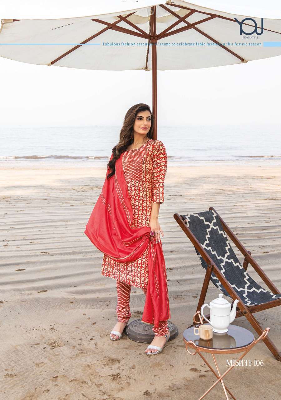 Wanna Present Mishti New Fancy Modal Sober Print Kurti With Pant & Dupatta On Wholesale