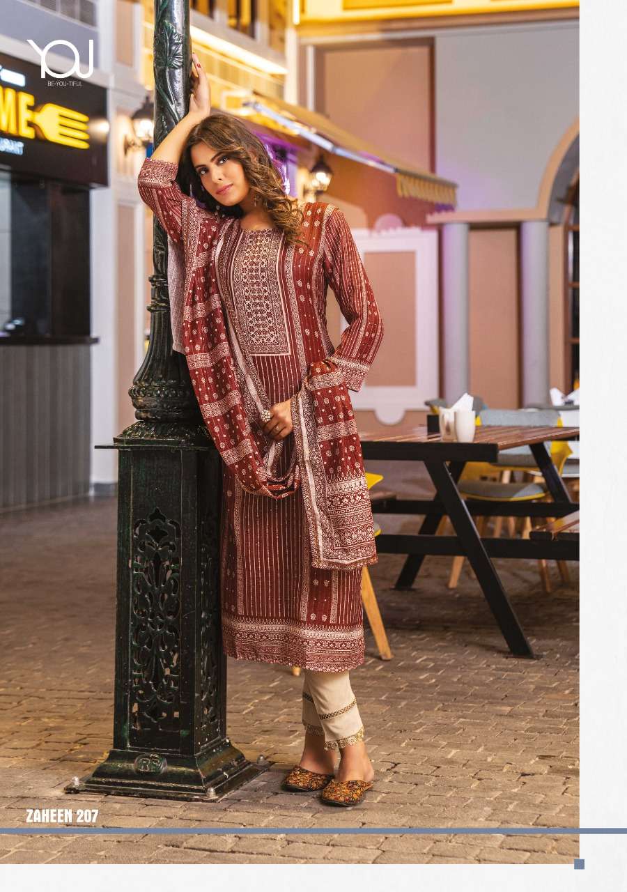 Wanna Present Product Zaheen 2 Super Fancy Digital Kurti With Pant & Digital Dupatta On Wholesale