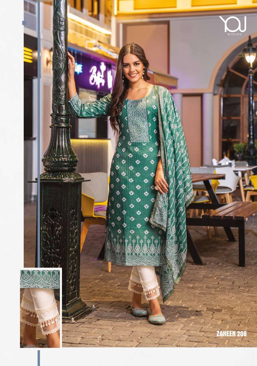 Wanna Present Product Zaheen 2 Super Fancy Digital Kurti With Pant & Digital Dupatta On Wholesale