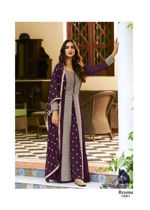 YOUR CHOICE PRESENT REXONA GEORGETT WITH BEAUTIFUL DESIGNER READY MADE SUITS WHOLESALE
