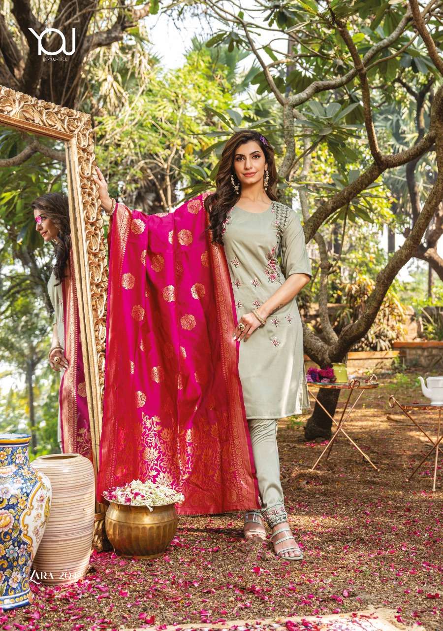 Buy Ninecolours Green And Pink Banarasi Silk And Taffeta Party Wear Kurti  With Skirt online  Looksgudin