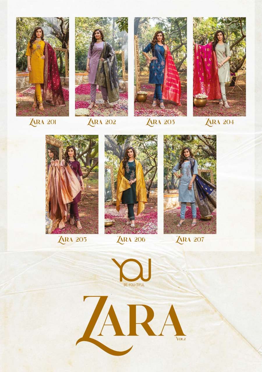 Zara 2 Present Wanna Product Fancy Hand work Kurti with Banarasi Dupatta On Wholesale