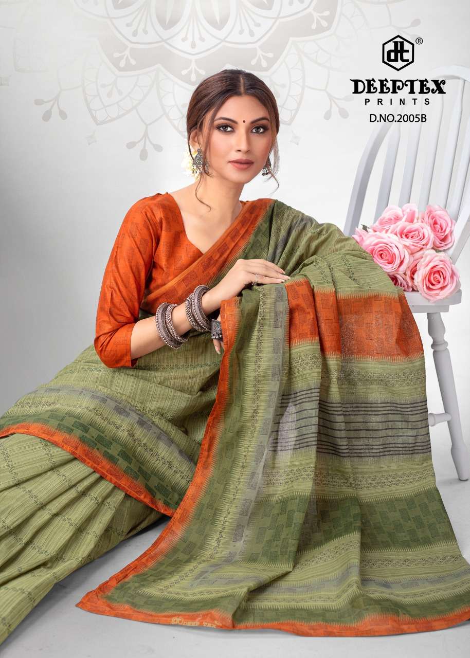  Deeptex Mother Queen Saree Vol-2 Pure Cotton Printed Saree On Wholesale