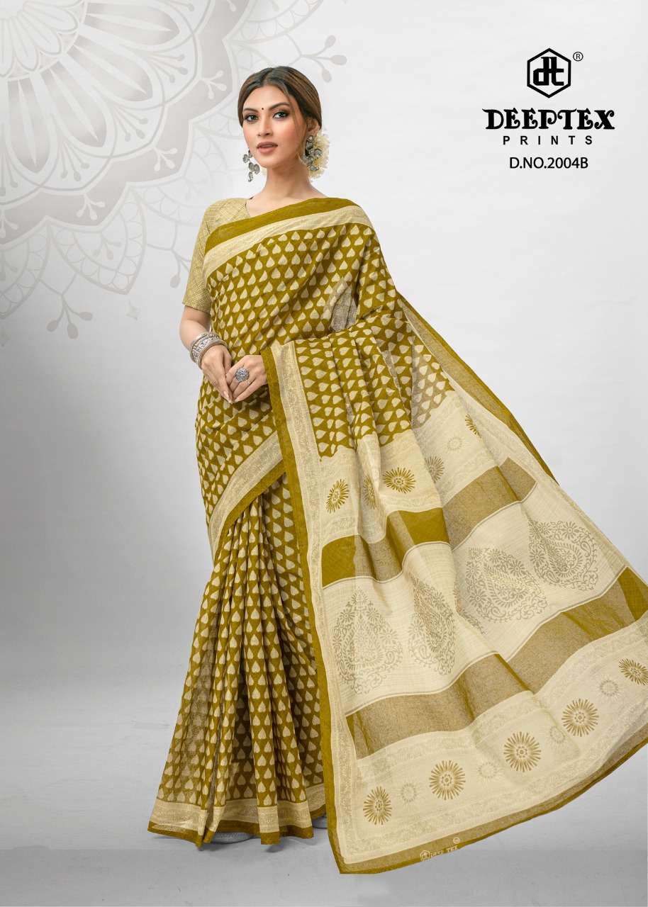  Deeptex Mother Queen Saree Vol-2 Pure Cotton Printed Saree On Wholesale