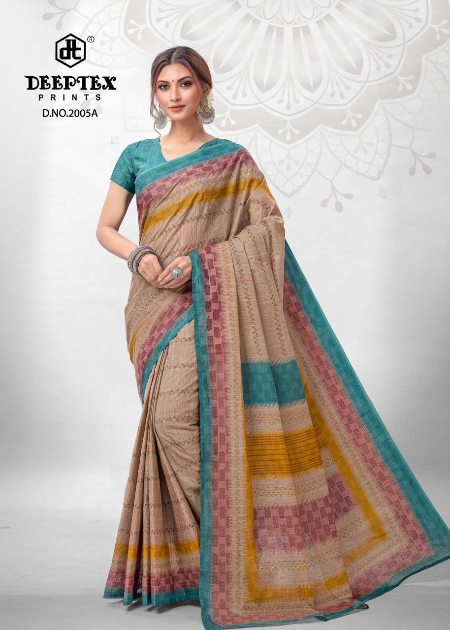  Deeptex Mother Queen Saree Vol-2 Pure Cotton Printed Saree On Wholesale