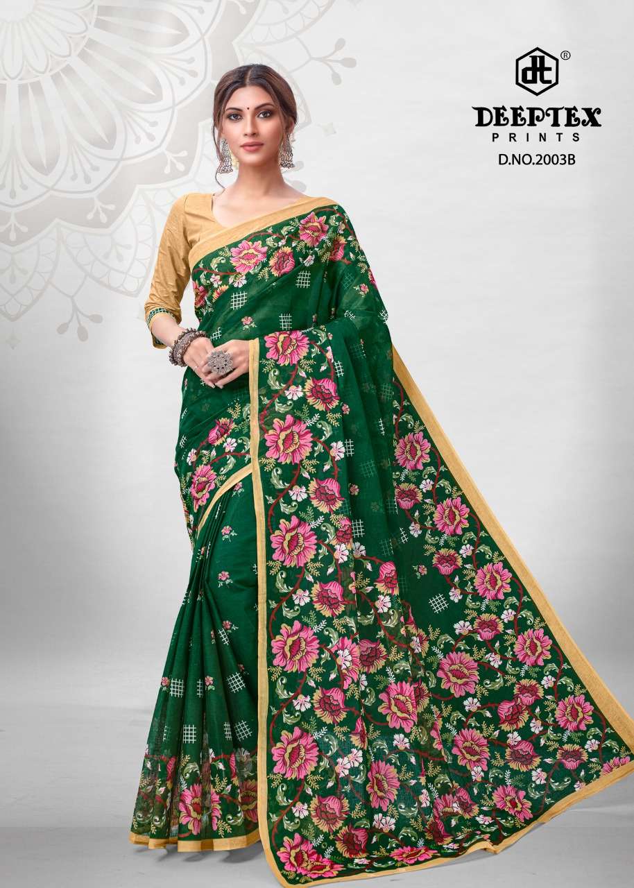  Deeptex Mother Queen Saree Vol-2 Pure Cotton Printed Saree On Wholesale